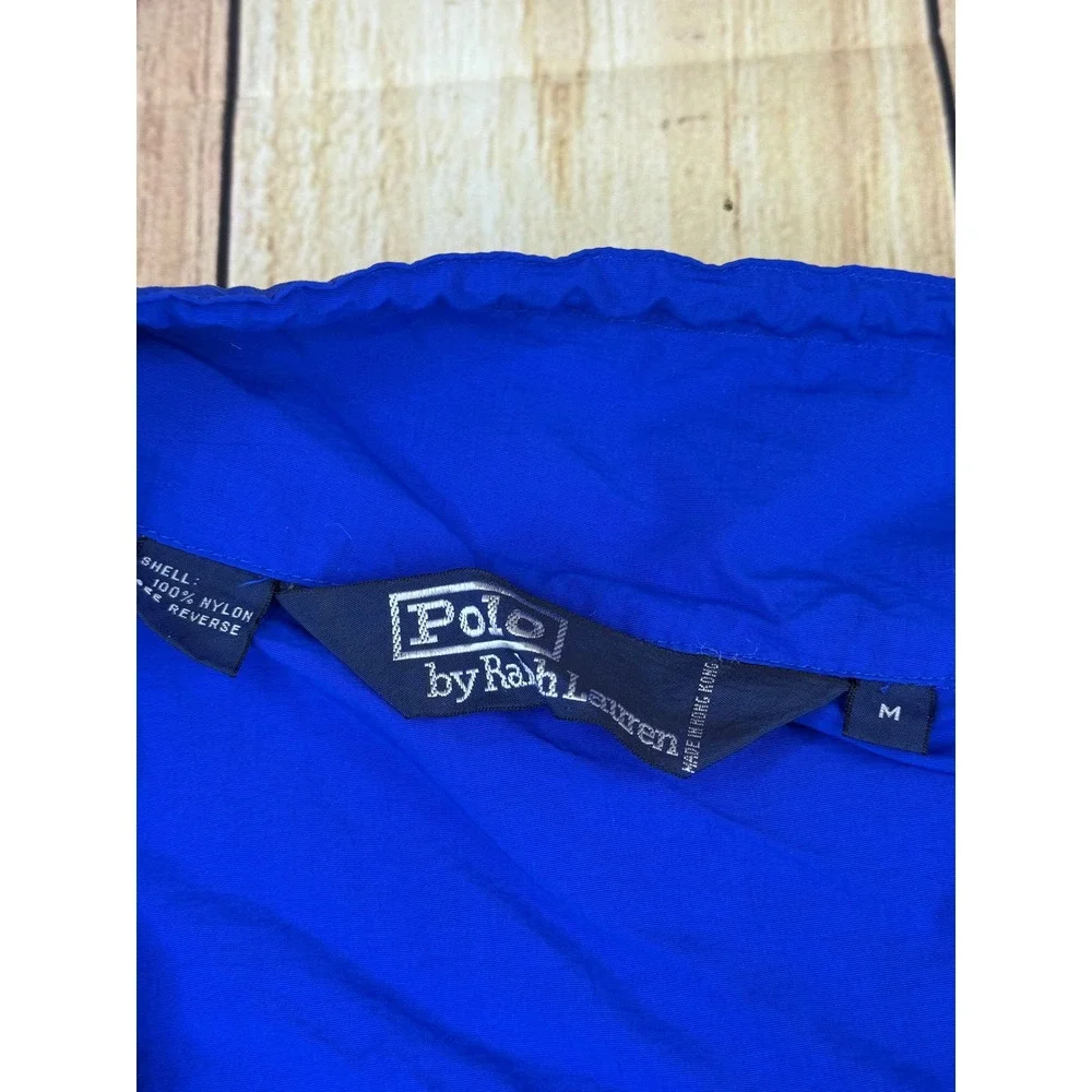 Polo Ralph Lauren Mens Royal Blue Hooded Windbreaker Jacket Full Zip L